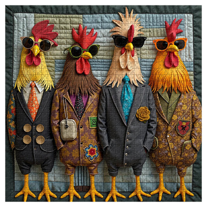 Soulora™ Runway Roosters Deluxe 1000-Piece Puzzle – Chic Feathered Design