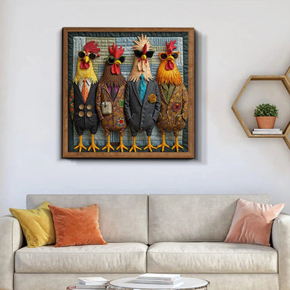 Soulora™ Runway Roosters Deluxe 1000-Piece Puzzle – Chic Feathered Design