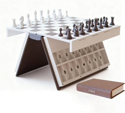 Soulora™ Portable Magnetic Chess Set – Auto-Aligning, Foldable for Easy Travel